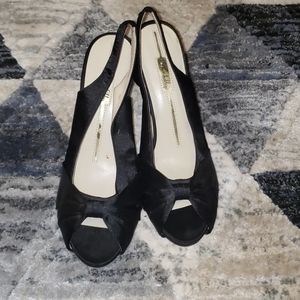 Sam & Libby Black open toed high heels